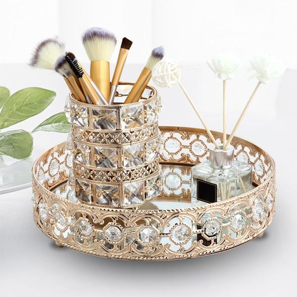 high-end crystal makeup tray metal round cosmetic jewelry perfume storage box family wedding girl birthday perfect gift boxes & bins
high-end crystal makeup tray metal round cosmetic jewelry perfume storage box family wedding girl birthday perfect gift boxes & bins