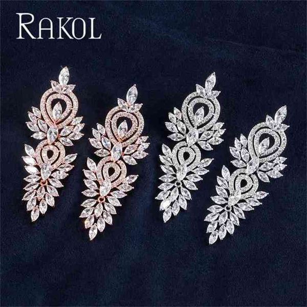 rakol luxury aaa marquise cut cubic zircon big long dangle earring for women fashion leaf bridal wedding jewelry accessory-a, Golden;silver 
rakol luxury aaa marquise cut cubic zircon big long dangle earring for women fashion leaf bridal wedding jewelry accessory-a, Golden;silver