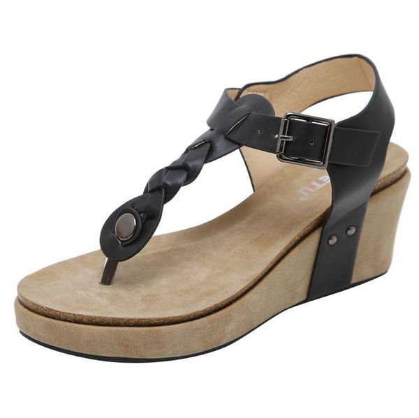 vogue women fashion casual flip flops buckle strap wedges sandals platforms shoe summer thick-soled gladiator july 2, Black
vogue women fashion casual flip flops buckle strap wedges sandals platforms shoe summer thick-soled gladiator july 2, Black