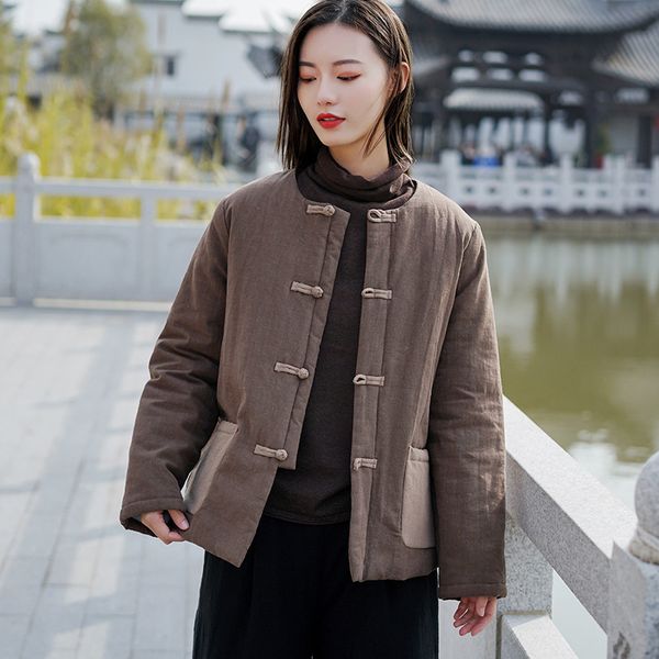 johnature autumn winter retro plate buckle patchwork pocket thick warm cotton parka leisure all-match women fasion coat 210521, Black
johnature autumn winter retro plate buckle patchwork pocket thick warm cotton parka leisure all-match women fasion coat 210521, Black