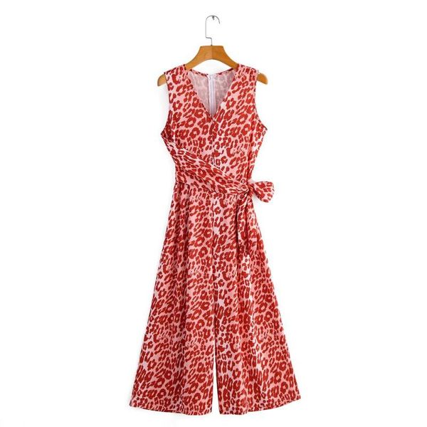 women's jumpsuits & rompers women fashion v neck leopard print bow sashes siamese lady sleeveless wide leg pants chic calf length trous, Black;white
women's jumpsuits & rompers women fashion v neck leopard print bow sashes siamese lady sleeveless wide leg pants chic calf length trous, Black;white