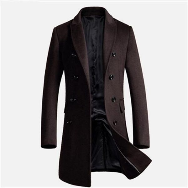 men's wool & blends long trench coat winter men slim fit cashmere overcoat jackets man double breasted peacoat abrigo hombre iu3c, Black
men's wool & blends long trench coat winter men slim fit cashmere overcoat jackets man double breasted peacoat abrigo hombre iu3c, Black