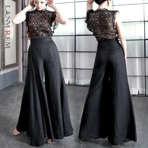 women's pants & capris lanmrem can ship 2021 springs summer fashion black wide leg high waist trousers self-cultivation big flare yh895, Black;white
women's pants & capris lanmrem can ship 2021 springs summer fashion black wide leg high waist trousers self-cultivation big flare yh895, Black;white