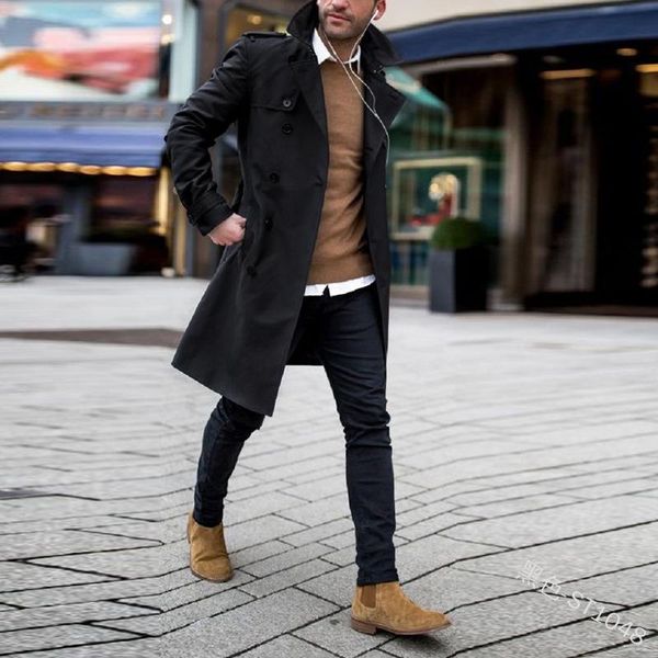 men's trench coats women jacket large size autumn and winter long single-breasted british slim lapel pure black business pocket windbre, Tan;black
men's trench coats women jacket large size autumn and winter long single-breasted british slim lapel pure black business pocket windbre, Tan;black