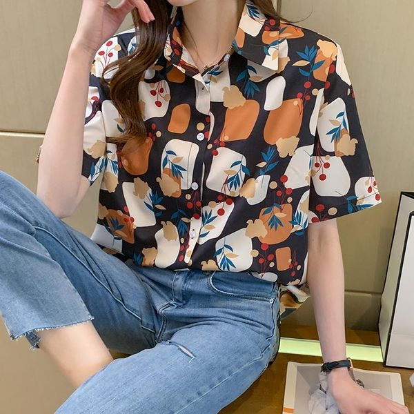 women's blouses & shirts fashion women short sleeve korean style blouse female printing design casual ladies 2021women clothing, White
women's blouses & shirts fashion women short sleeve korean style blouse female printing design casual ladies 2021women clothing, White