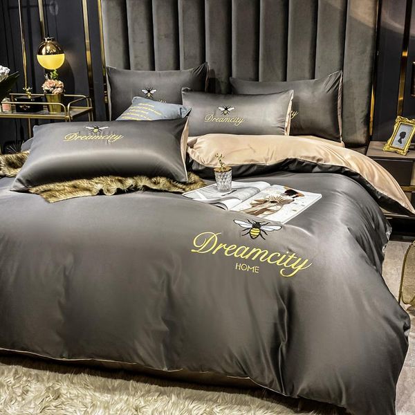 bedding sets 2021 silk light luxury washed ice four-piece set high-end summer sheet duvet cover
bedding sets 2021 silk light luxury washed ice four-piece set high-end summer sheet duvet cover