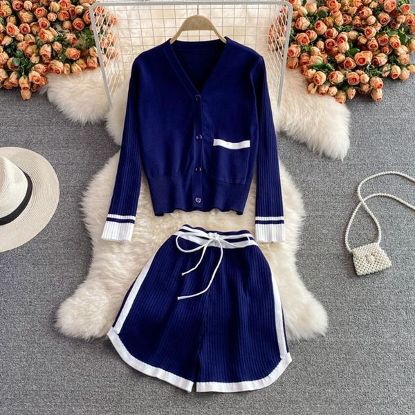 women's tracksuits fashion casual tracksuit knitted 2 piece set women sweater cardigan + wide leg short suits loose two pant, Gray
women's tracksuits fashion casual tracksuit knitted 2 piece set women sweater cardigan + wide leg short suits loose two pant, Gray