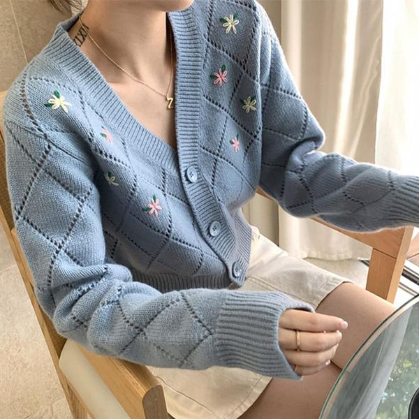 women's knits & tees vintage floral embroidery cardigans 2021 spring autumn fashion women v-neck gentle hollow out short sweater thin, White
women's knits & tees vintage floral embroidery cardigans 2021 spring autumn fashion women v-neck gentle hollow out short sweater thin, White