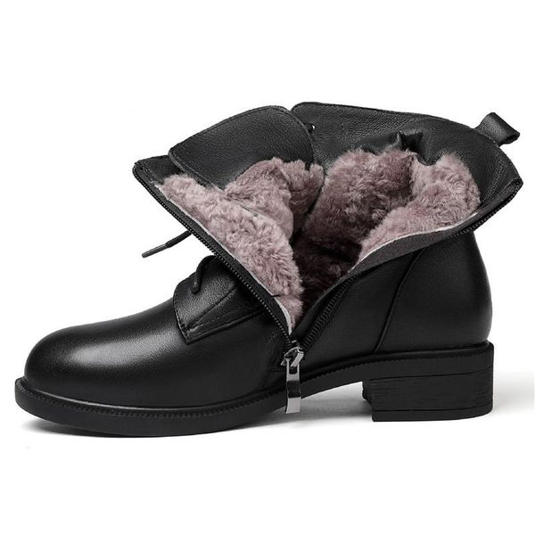 boots casual women ankle genuine leather lace up warm fur snow low heels black shoes female autumn winter designers
boots casual women ankle genuine leather lace up warm fur snow low heels black shoes female autumn winter designers
