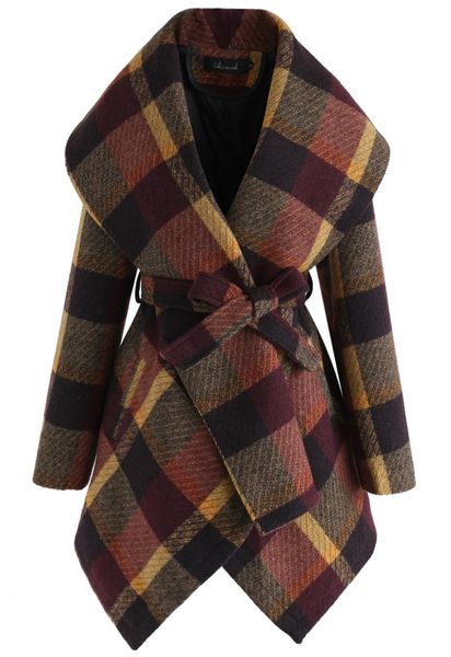 women's wool & blends woolen coat female autumn winter loose plaid jacket mid-long asymmetric outerwear slim lapel bandage keep warm ma, Black
women's wool & blends woolen coat female autumn winter loose plaid jacket mid-long asymmetric outerwear slim lapel bandage keep warm ma, Black