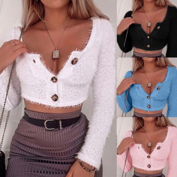 women's sweaters 2021 women fashion designed long v-neck sleeve button polyester down pullovers deep neck sweater coat wholesale #ve17, White;black
women's sweaters 2021 women fashion designed long v-neck sleeve button polyester down pullovers deep neck sweater coat wholesale #ve17, White;black