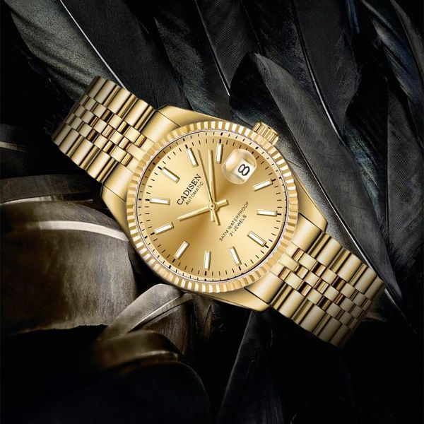 wristwatches 2021 all gold luxury cadisen men's mechanical watches business automatic watch men waterproof clock man relogio masculino, Slivery;brown
wristwatches 2021 all gold luxury cadisen men's mechanical watches business automatic watch men waterproof clock man relogio masculino, Slivery;brown