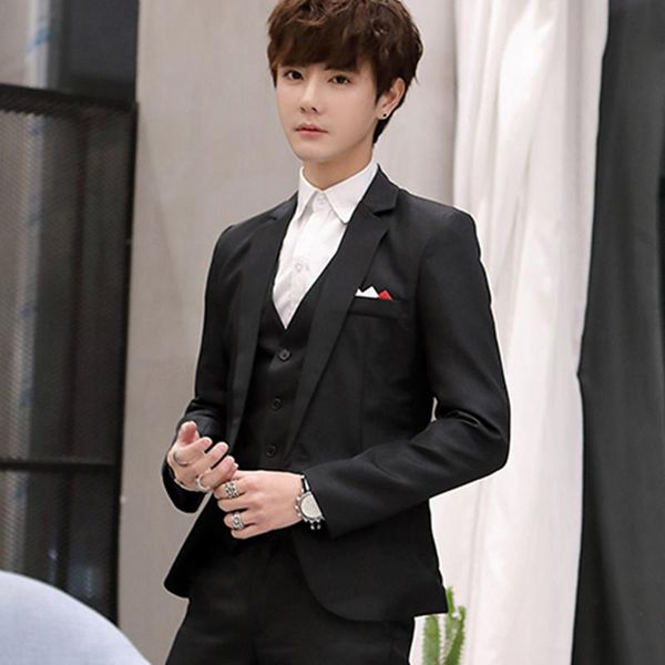 male formal suit student teenager host dress slim handsome jacket men's suits & blazers, White;black
male formal suit student teenager host dress slim handsome jacket men's suits & blazers, White;black