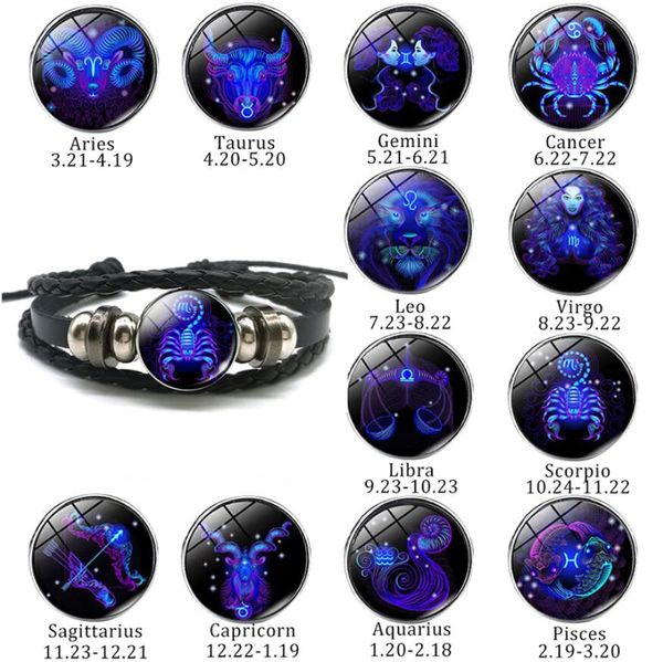 luminous 12 constellation zodiac sign bracelet men multilayer braided leather bracelet bangle for women fashion birthday party jewelry, Black
luminous 12 constellation zodiac sign bracelet men multilayer braided leather bracelet bangle for women fashion birthday party jewelry, Black