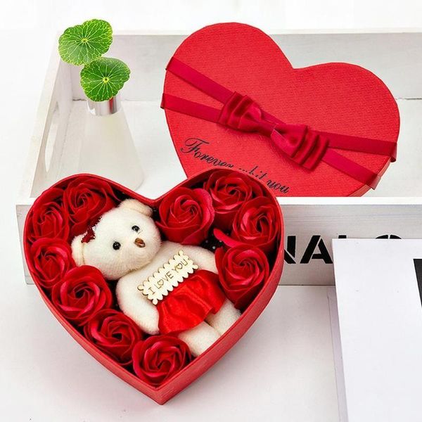 10pcs soap rose flowers with bears and heart-shaped gift box scented bath body petal roses flower bouquet valentine's day gifts decorat
10pcs soap rose flowers with bears and heart-shaped gift box scented bath body petal roses flower bouquet valentine's day gifts decorat