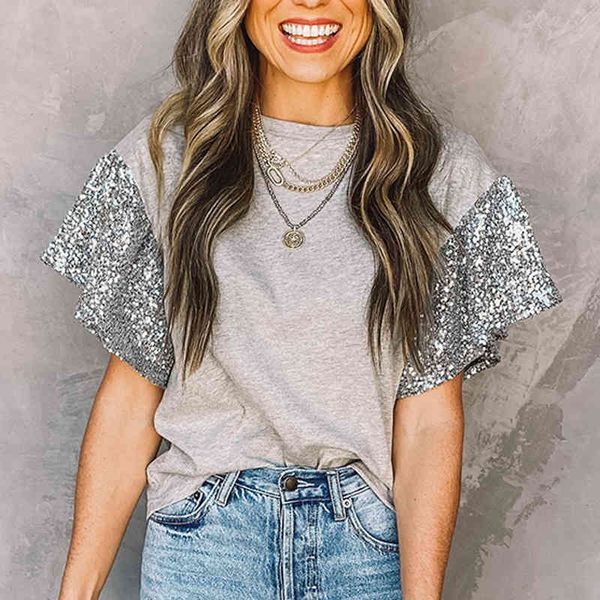 vintage sequin sleeve t-shirt women patchwork casual summer o-neck harajuku shirts short-sleeve office ladies t-shirts 210515, White
vintage sequin sleeve t-shirt women patchwork casual summer o-neck harajuku shirts short-sleeve office ladies t-shirts 210515, White