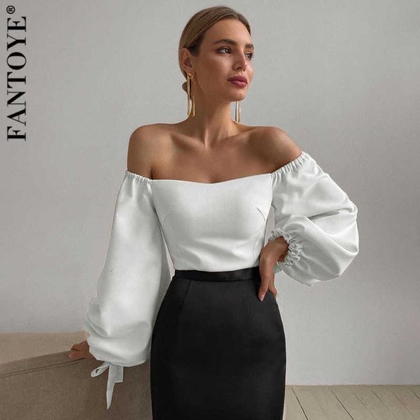 women's t-shirt elegant off-shoulder long lantern sleeve tshirt women white casual bandage slim fashion solid office ladies outfits db
women's t-shirt elegant off-shoulder long lantern sleeve tshirt women white casual bandage slim fashion solid office ladies outfits db