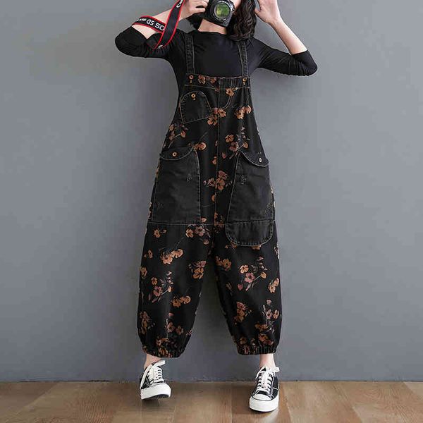 loose jeans black jumpsuit women casual oversized baggy ladies pants big pockets print floral denim overalls straps jean rompers, Black;white
loose jeans black jumpsuit women casual oversized baggy ladies pants big pockets print floral denim overalls straps jean rompers, Black;white