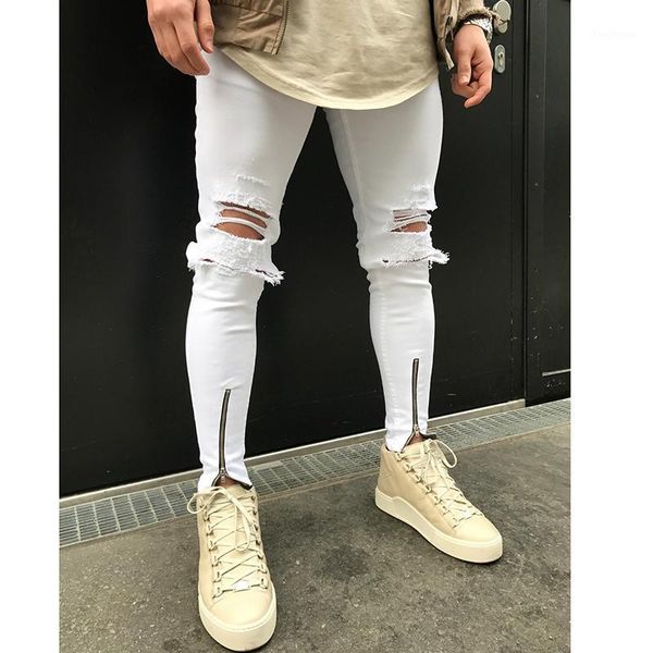 men's pants nice men casual stretch knee ripped biker jeans hole hip hop brand clothing skinny, Black
men's pants nice men casual stretch knee ripped biker jeans hole hip hop brand clothing skinny, Black