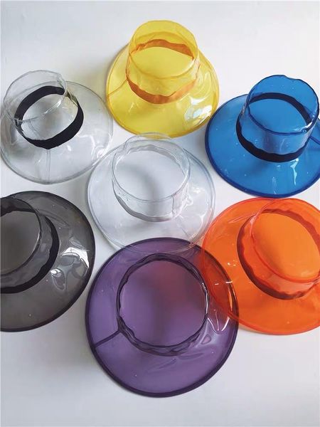 wide brim hats fashion harajuku pvc color transparent fisherman flat bucket hat female summer catwalk cap sun korean version, Blue;gray
wide brim hats fashion harajuku pvc color transparent fisherman flat bucket hat female summer catwalk cap sun korean version, Blue;gray