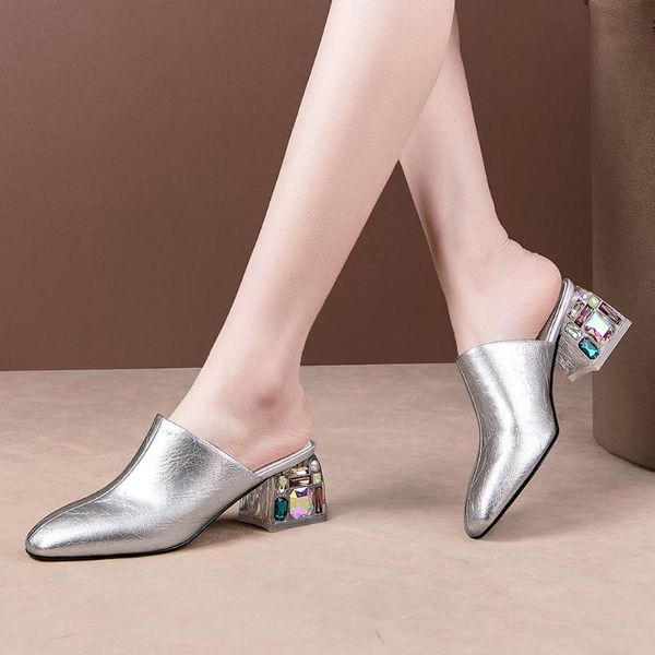 dress shoes lapolaka genuine leather elegant crystals heels summer mules pumps brand quality office lady women, Black
dress shoes lapolaka genuine leather elegant crystals heels summer mules pumps brand quality office lady women, Black