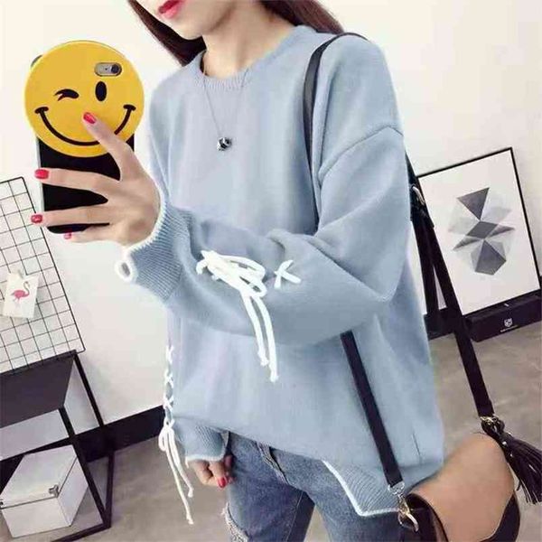 small fresh women loose korean version of the short paragraph autumn and winter wild outside wearing sweater 210427, White;black
small fresh women loose korean version of the short paragraph autumn and winter wild outside wearing sweater 210427, White;black