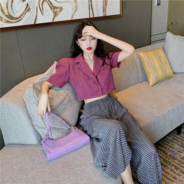 women's jackets online influencer hongkong style small suit jacket loose short summer thin 2021 casual short-sleeved top, Black;brown
women's jackets online influencer hongkong style small suit jacket loose short summer thin 2021 casual short-sleeved top, Black;brown