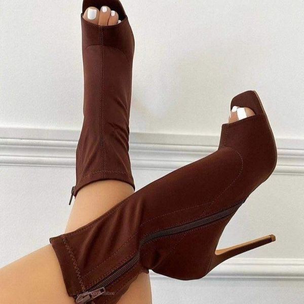 summer fashion women's sandals solid color square toe open zipper high heel boots ladies party, Black
summer fashion women's sandals solid color square toe open zipper high heel boots ladies party, Black