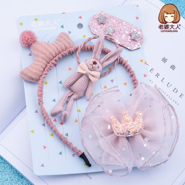 korean style autumn and winter cute children's clothing store accessories gift wool crown hair band set, Slivery;white
korean style autumn and winter cute children's clothing store accessories gift wool crown hair band set, Slivery;white