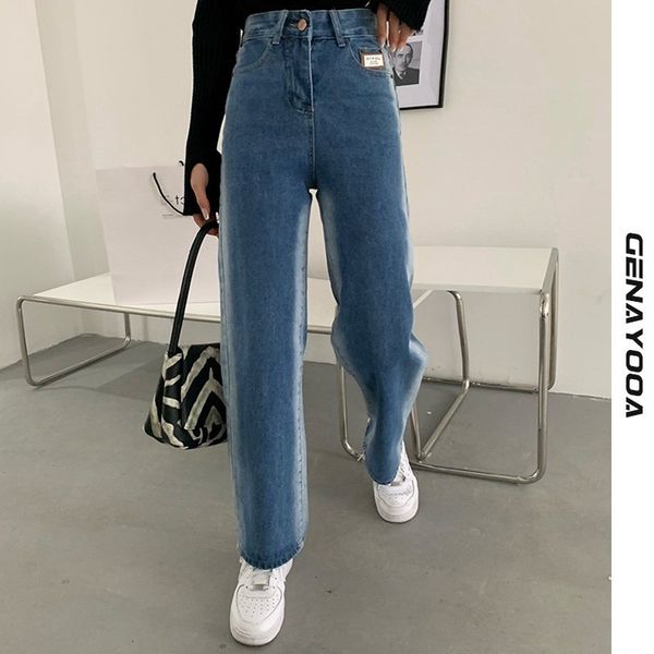 genayooa summer woman high waist streetwear vintage denim trousers mom boyfriend jeans for women korean style 210417, Blue
genayooa summer woman high waist streetwear vintage denim trousers mom boyfriend jeans for women korean style 210417, Blue