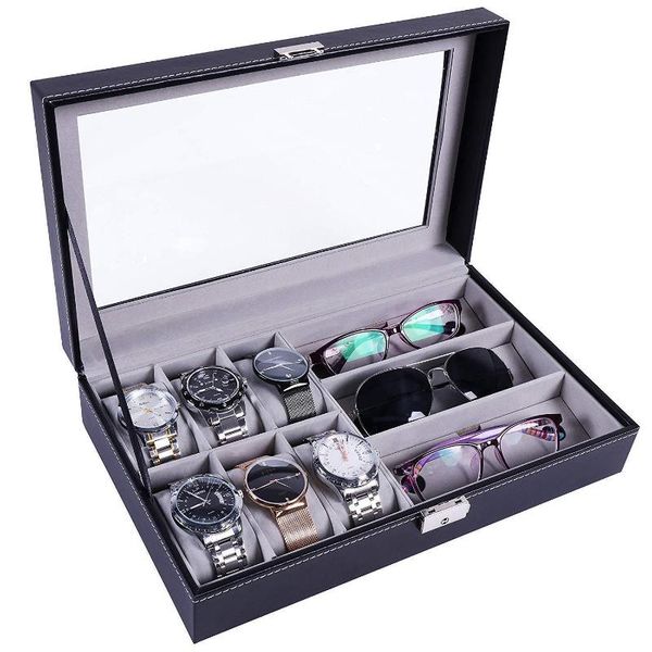 watch boxes & cases 6+3 grids storage box pu leather holder organizer for quartz glasses jewelry collection display gift, Black;blue
watch boxes & cases 6+3 grids storage box pu leather holder organizer for quartz glasses jewelry collection display gift, Black;blue
