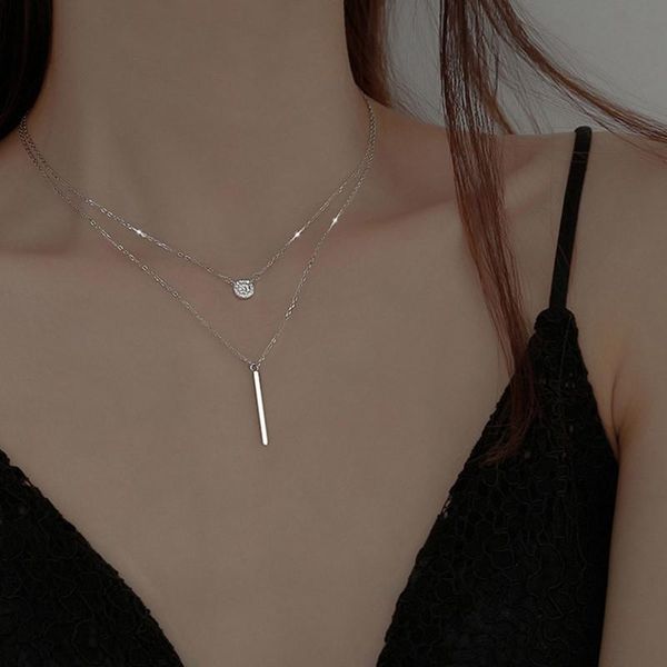 chains silver color double layer chain necklace round shiny full zircon long pendant choker gift for girl fashion accessories
chains silver color double layer chain necklace round shiny full zircon long pendant choker gift for girl fashion accessories