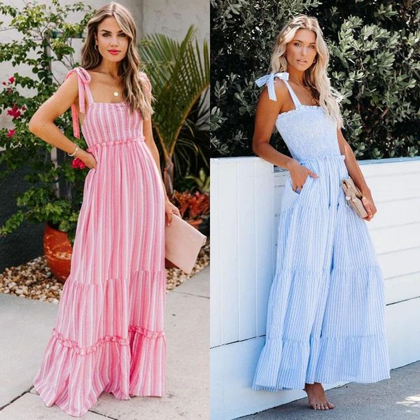 casual dresses women summer bow spaghetti straps backless sleeveless off shoulder patchwork elegant maxi strips dress ladies leisure we, Black;gray
casual dresses women summer bow spaghetti straps backless sleeveless off shoulder patchwork elegant maxi strips dress ladies leisure we, Black;gray