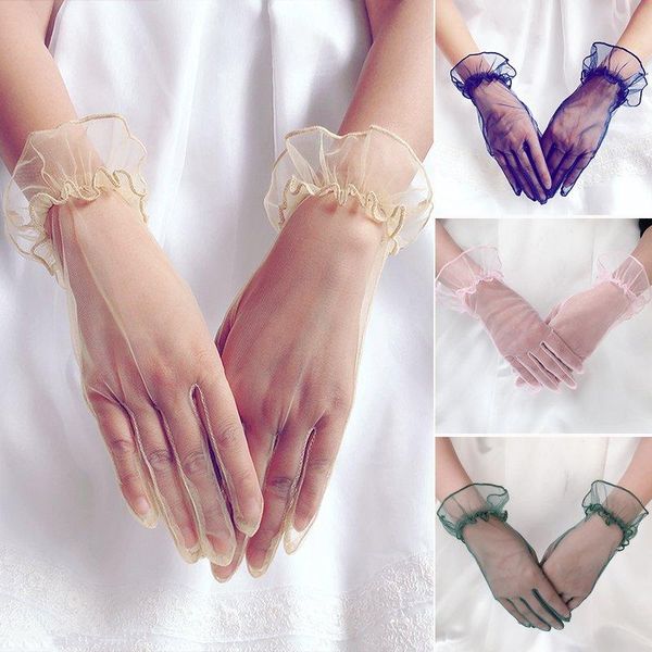 bridal gloves 4 pairs solid green blue women's short sheer evening wedding party prom wrist length pink finger st392, White
bridal gloves 4 pairs solid green blue women's short sheer evening wedding party prom wrist length pink finger st392, White