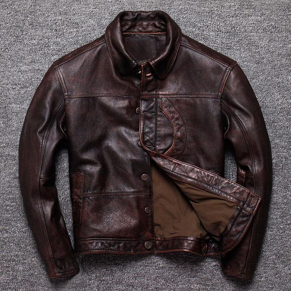 men's leather & faux restoring ancient may troupe, american head layer cowhide lear cultivate male lapel brief paragraph single-breaste, Black
men's leather & faux restoring ancient may troupe, american head layer cowhide lear cultivate male lapel brief paragraph single-breaste, Black