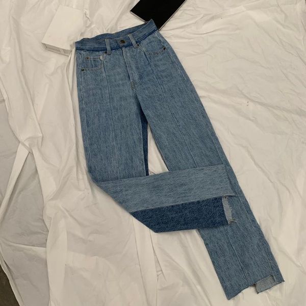 fashion 2021 ladies loose contrasting color mid-high waist deconstructed jeans 1215 women's, Blue
fashion 2021 ladies loose contrasting color mid-high waist deconstructed jeans 1215 women's, Blue