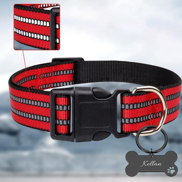 dog collars & leashes nylon pet supplies 2.5cm*65cm reflective collar adjustable buckles engraving tag for small medium large dogs 
dog collars & leashes nylon pet supplies 2.5cm*65cm reflective collar adjustable buckles engraving tag for small medium large dogs