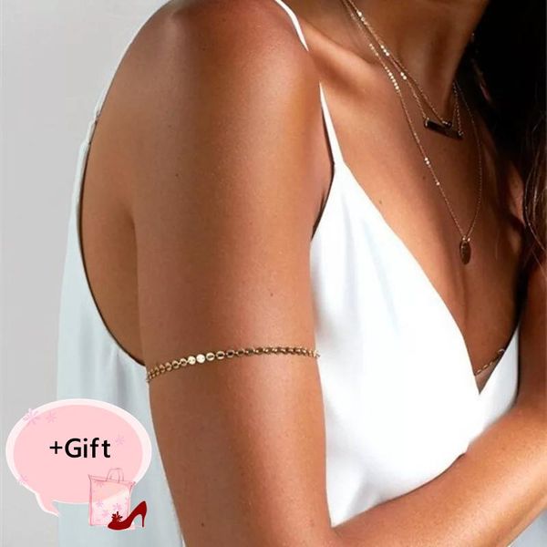 link, chain lady fashion simple copper sequins peace dove upper arm bracelet ladies hand jewelry for women, Black
link, chain lady fashion simple copper sequins peace dove upper arm bracelet ladies hand jewelry for women, Black