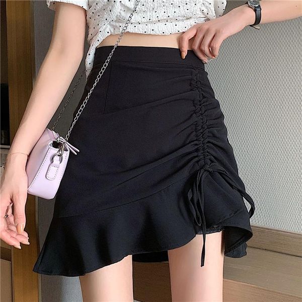 skirts spring summer asymmetry high waist solid mini skirt drawstring korean sweet style 2021 ruffles women clothing fashion, Black
skirts spring summer asymmetry high waist solid mini skirt drawstring korean sweet style 2021 ruffles women clothing fashion, Black