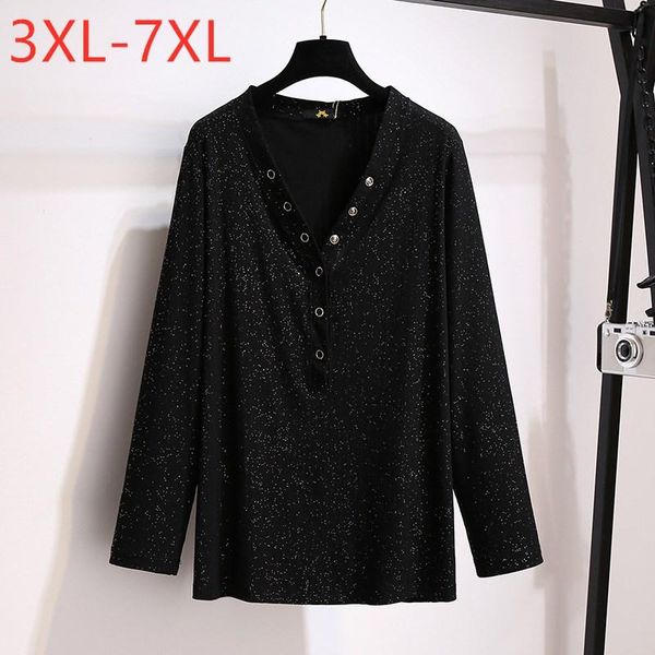 plus size t-shirt spring autumn basic for women deep v neck large loose long sleeve black sequins 3xl 4xl 5xl 6xl 7xl
plus size t-shirt spring autumn basic for women deep v neck large loose long sleeve black sequins 3xl 4xl 5xl 6xl 7xl