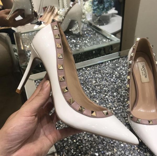 2022 pointed toe women pumps 10cm fashion high heels shoes sandals rivets dress wedding pointed toe shalow shoes plus size 44, Black
2022 pointed toe women pumps 10cm fashion high heels shoes sandals rivets dress wedding pointed toe shalow shoes plus size 44, Black
