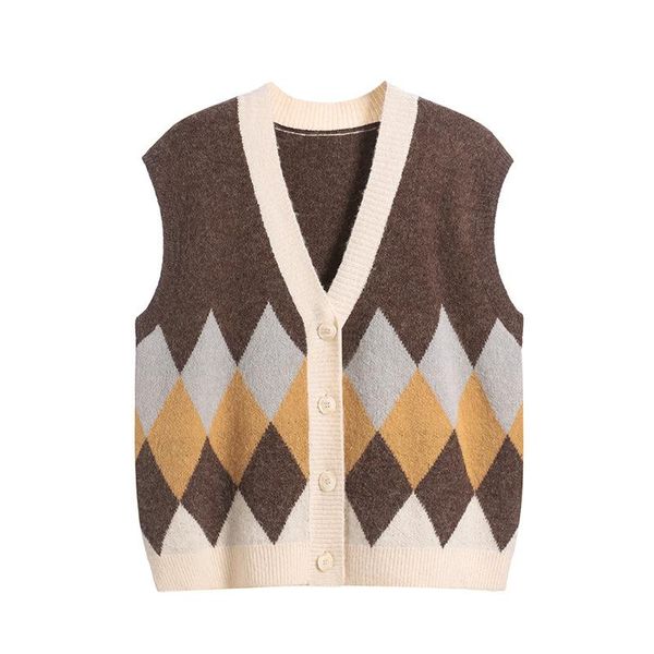 women's vests large size women waistcoat 2021 spring autumn sleevless knitted diamond pattern loose vest coat 1828, Black;white
women's vests large size women waistcoat 2021 spring autumn sleevless knitted diamond pattern loose vest coat 1828, Black;white