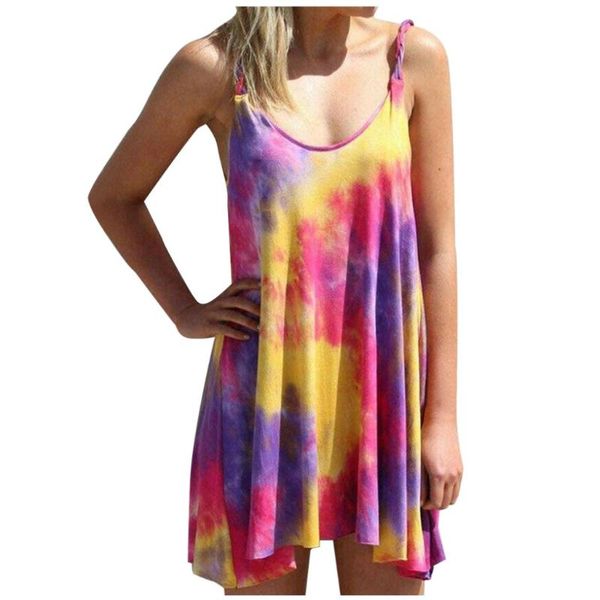 casual dresses summer tie dye print draped mini dress women sleeveless backless camisole v-neck beach holiday style vestido, Black;gray
casual dresses summer tie dye print draped mini dress women sleeveless backless camisole v-neck beach holiday style vestido, Black;gray