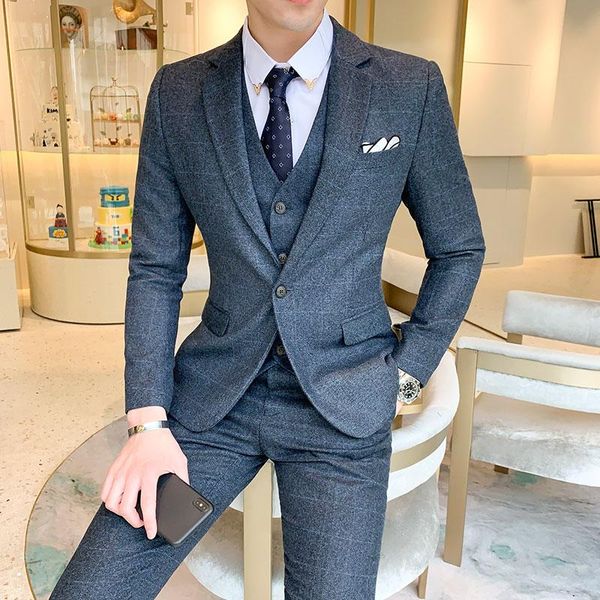 men's suits & blazers jacket+vest+pants boutique plaid wedding dress suit 3-piece male formal business casual size5xl, White;black
men's suits & blazers jacket+vest+pants boutique plaid wedding dress suit 3-piece male formal business casual size5xl, White;black