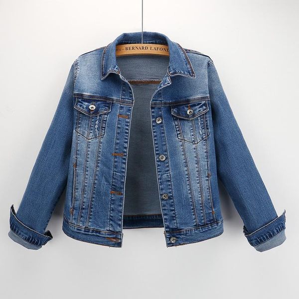 style denim jacket slim stretch leisure all-match dark color women single-breasted retro blue long-sleeved short women's jackets, Black;brown
style denim jacket slim stretch leisure all-match dark color women single-breasted retro blue long-sleeved short women's jackets, Black;brown