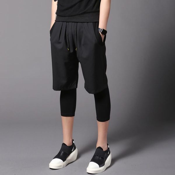 men's pants 27-44 2021 dj costume clothing hair stylist personality fake two pieces punk capri plus size singer costumes, Black
men's pants 27-44 2021 dj costume clothing hair stylist personality fake two pieces punk capri plus size singer costumes, Black