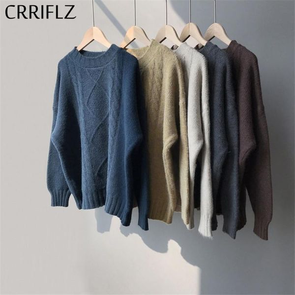 women's sweaters warm thicken vingate pullovers sweater women winter o neck long sleeve loose 2021 crriflz, White;black
women's sweaters warm thicken vingate pullovers sweater women winter o neck long sleeve loose 2021 crriflz, White;black