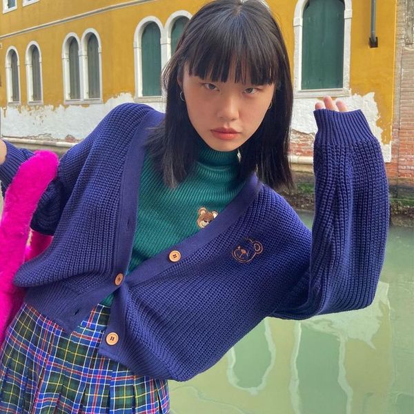 women's knits & tees 90s vintage knitted cardigan women knitwear single breasted v neck long sleeve rompers autumn winter loose sweater, White
women's knits & tees 90s vintage knitted cardigan women knitwear single breasted v neck long sleeve rompers autumn winter loose sweater, White