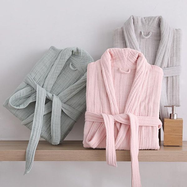women's sleepwear bathrobe 6 ply gauze robe cotton robes bath men women soft highly absorbent females casual home gowns, Black;red
women's sleepwear bathrobe 6 ply gauze robe cotton robes bath men women soft highly absorbent females casual home gowns, Black;red