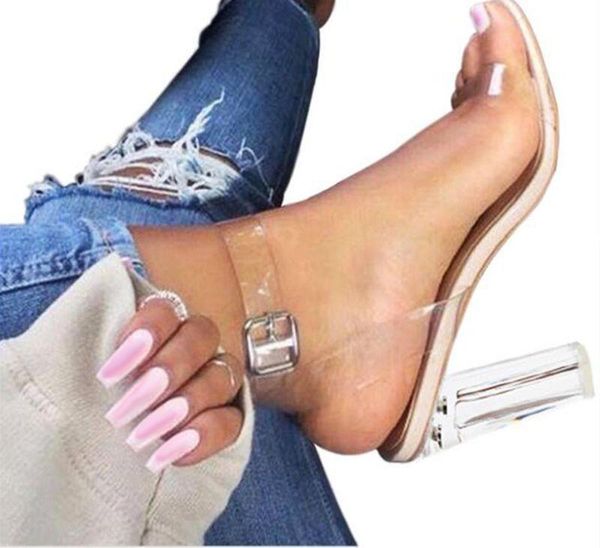 sandals 2021 pvc jelly crystal open toed high heels women transparent heel slippers pumps 11cm big size 41 42, Black
sandals 2021 pvc jelly crystal open toed high heels women transparent heel slippers pumps 11cm big size 41 42, Black